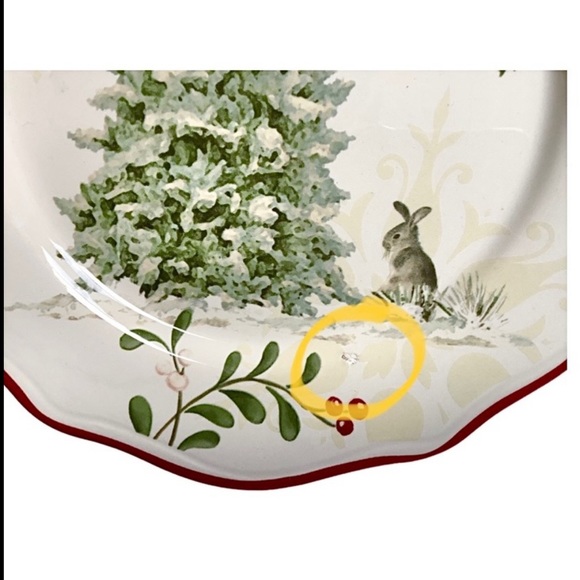 Better Homes & Garden 2 Heritage Winter Tree Salad Dessert Plates - Picture 4 of 5